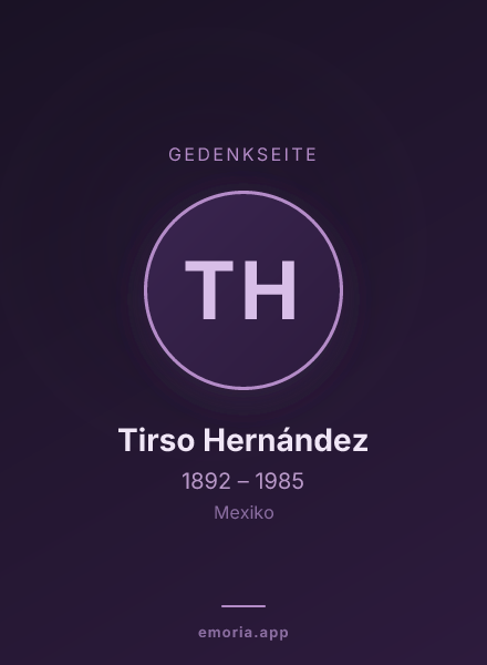 Gedenkportrait von Tirso Hernández