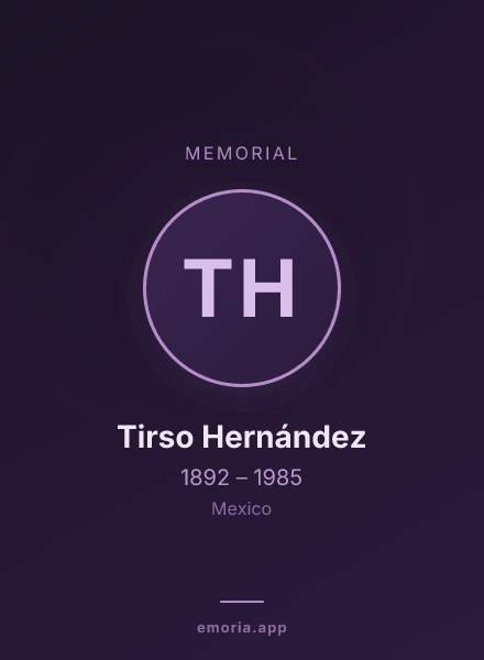 Memorial portrait of Tirso Hernández