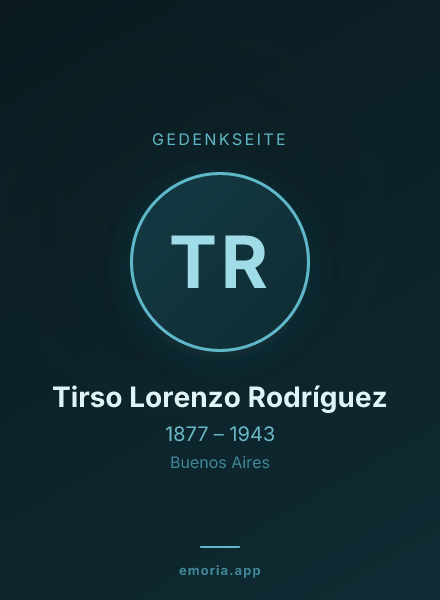 Gedenkportrait von Tirso Lorenzo Rodríguez