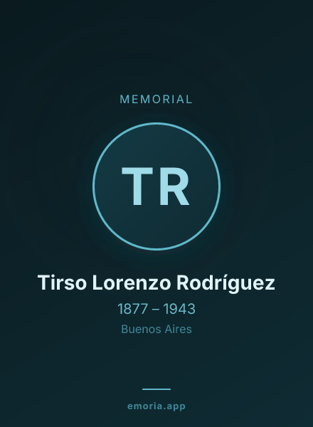 Memorial portrait of Tirso Lorenzo Rodríguez
