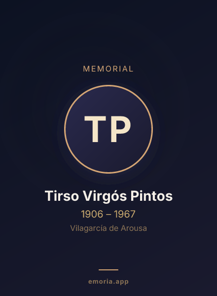 Memorial portrait of Tirso Virgós Pintos