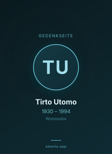 Gedenkportrait von Tirto Utomo