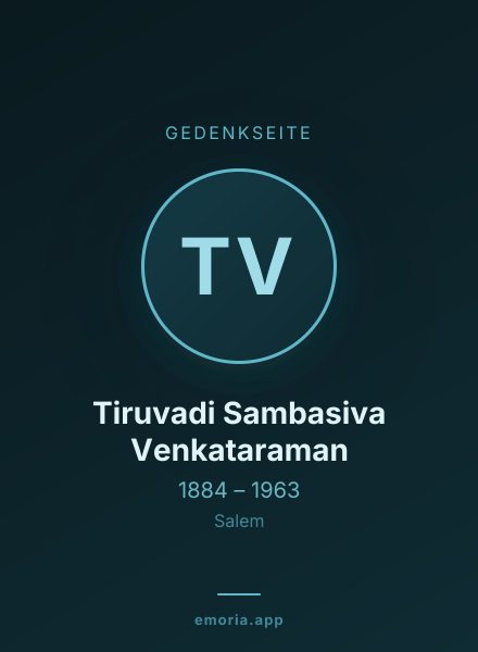 Gedenkportrait von Tiruvadi Sambasiva Venkataraman