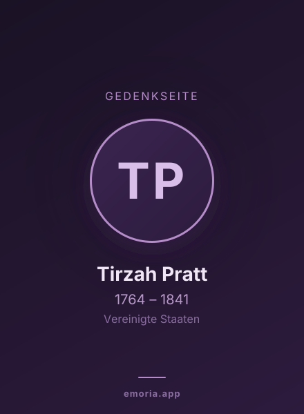 Gedenkportrait von Tirzah Pratt