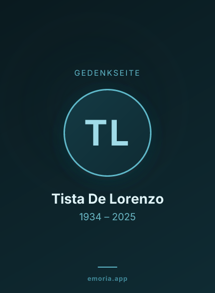 Gedenkportrait von Tista De Lorenzo