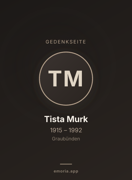 Gedenkportrait von Tista Murk