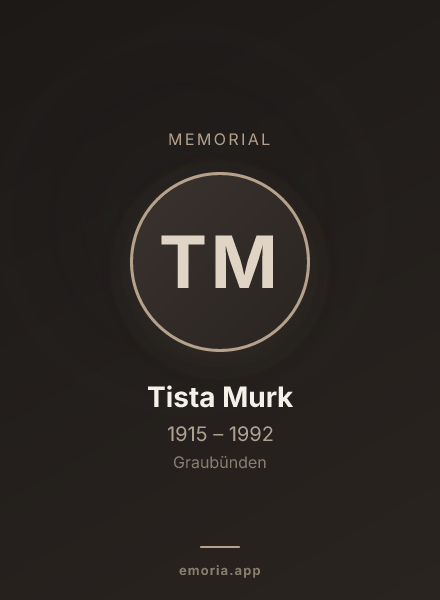Memorial portrait of Tista Murk