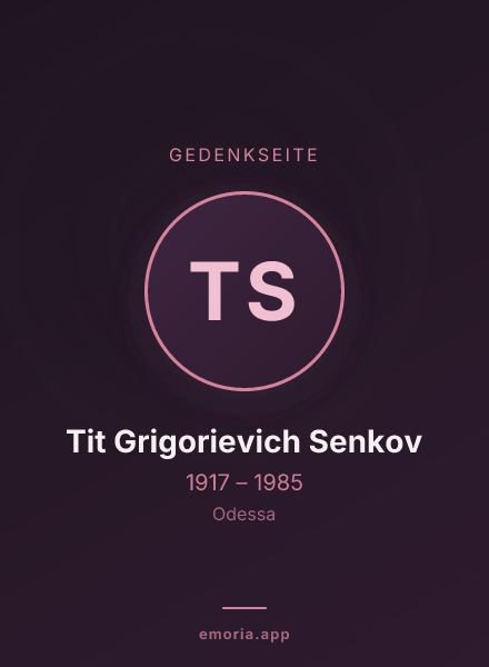 Gedenkportrait von Tit Grigorievich Senkov