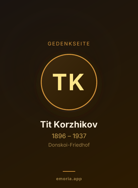 Gedenkportrait von Tit Korzhikov