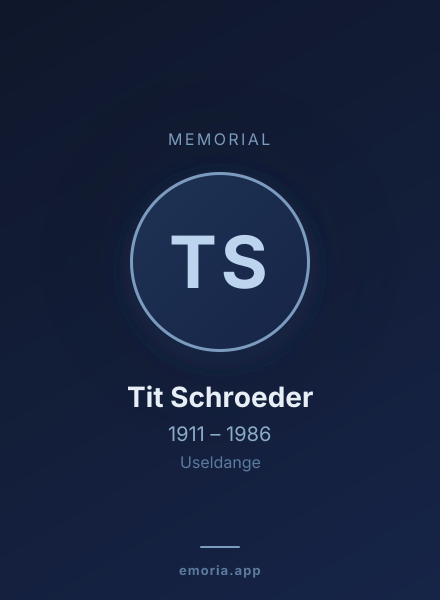 Memorial portrait of Tit Schroeder