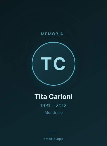 Memorial portrait of Tita Carloni