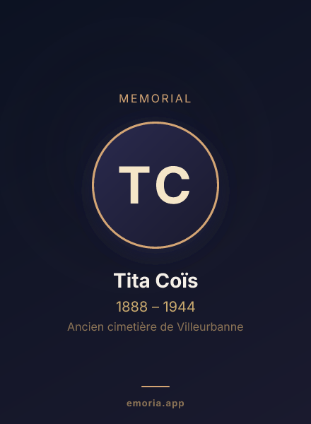 Memorial portrait of Tita Coïs