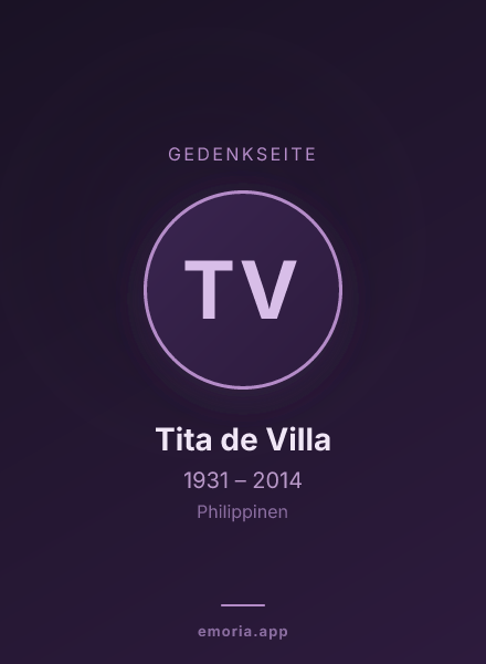 Gedenkportrait von Tita de Villa