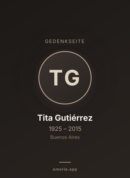 Gedenkportrait von Tita Gutiérrez