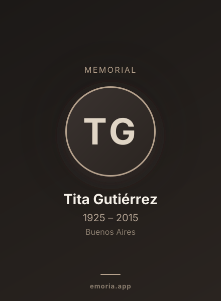 Memorial portrait of Tita Gutiérrez
