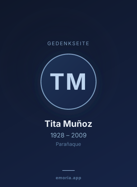 Gedenkportrait von Tita Muñoz