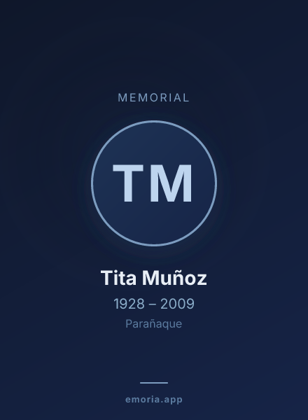Memorial portrait of Tita Muñoz