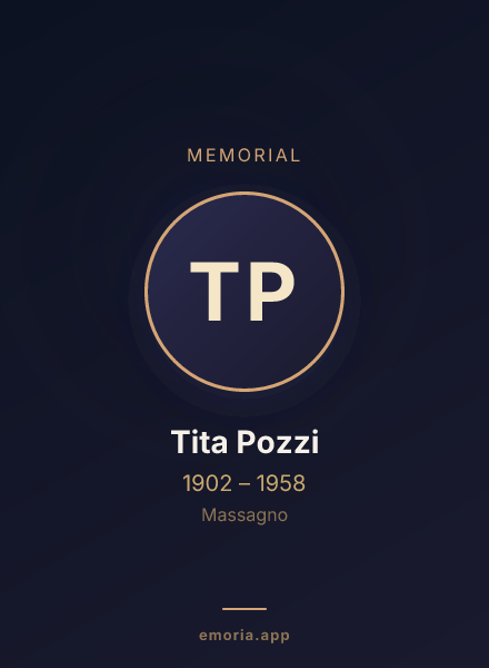 Memorial portrait of Tita Pozzi