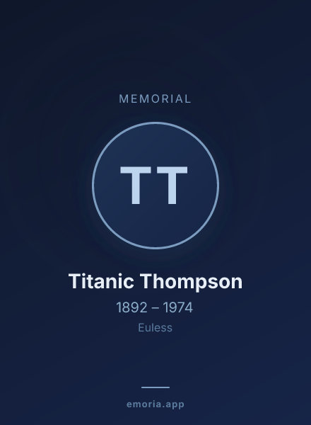 Memorial portrait of Titanic Thompson