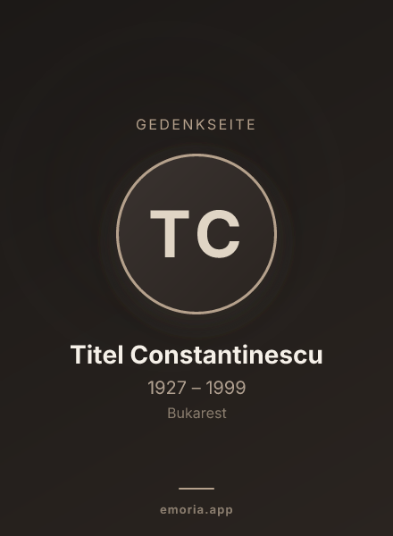 Gedenkportrait von Titel Constantinescu