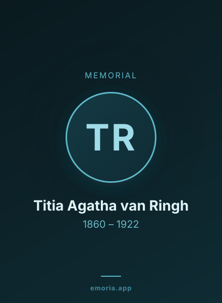 Memorial portrait of Titia Agatha van Ringh