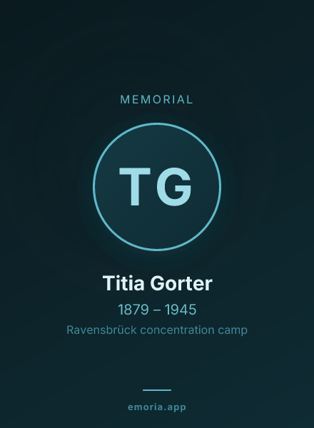 Memorial portrait of Titia Gorter