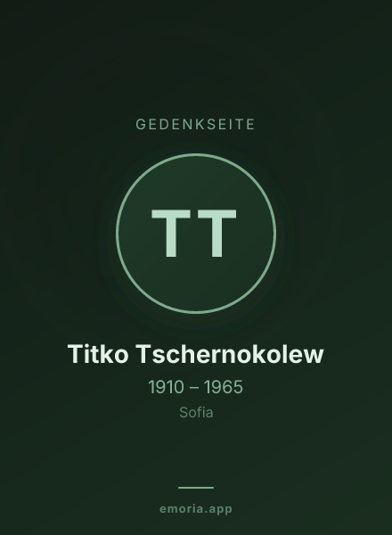 Gedenkportrait von Titko Tschernokolew
