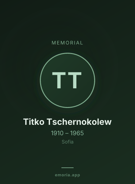 Memorial portrait of Titko Tschernokolew