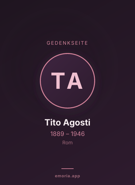 Gedenkportrait von Tito Agosti
