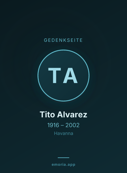 Gedenkportrait von Tito Alvarez