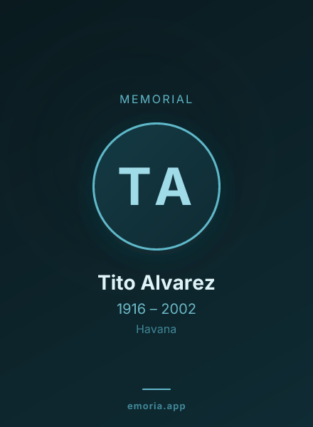 Memorial portrait of Tito Alvarez