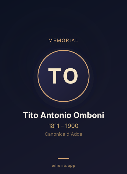 Memorial portrait of Tito Antonio Omboni