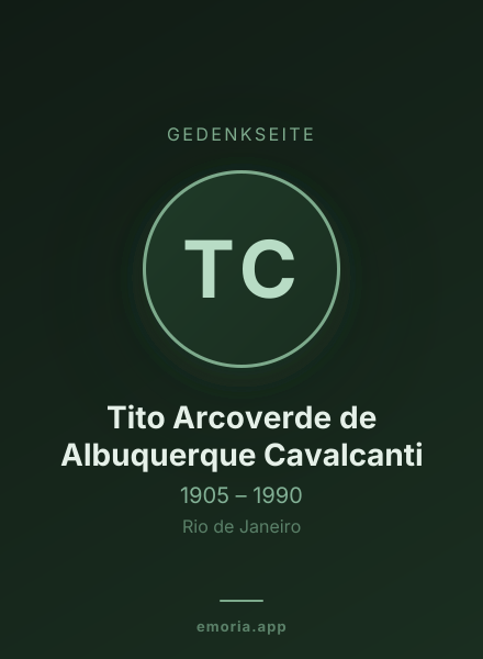 Gedenkportrait von Tito Arcoverde de Albuquerque Cavalcanti