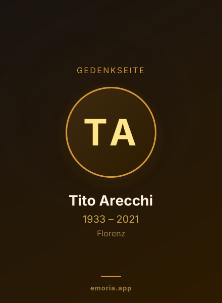 Gedenkportrait von Tito Arecchi