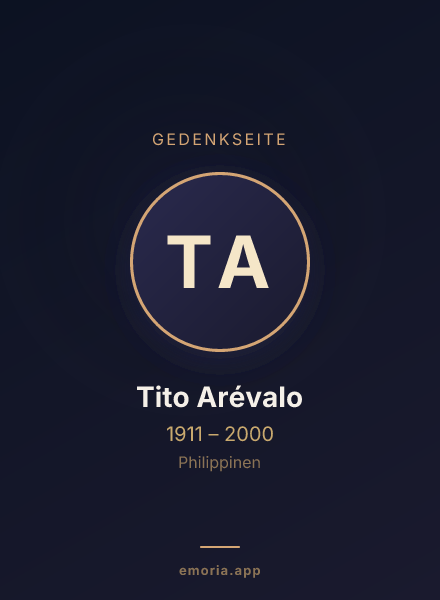 Gedenkportrait von Tito Arévalo
