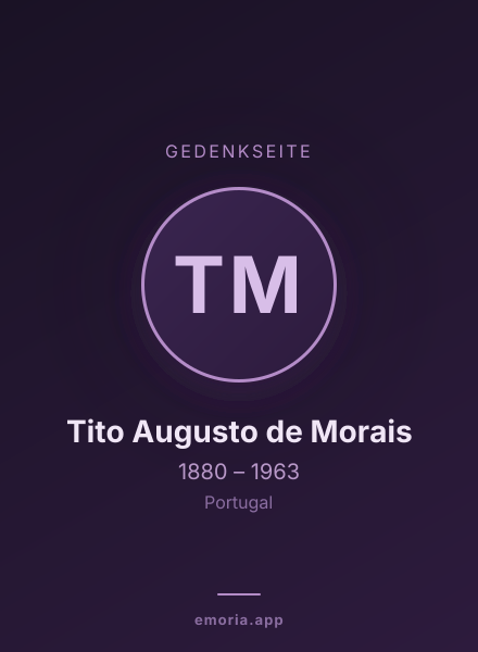 Gedenkportrait von Tito Augusto de Morais