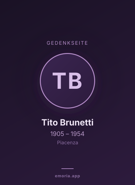 Gedenkportrait von Tito Brunetti