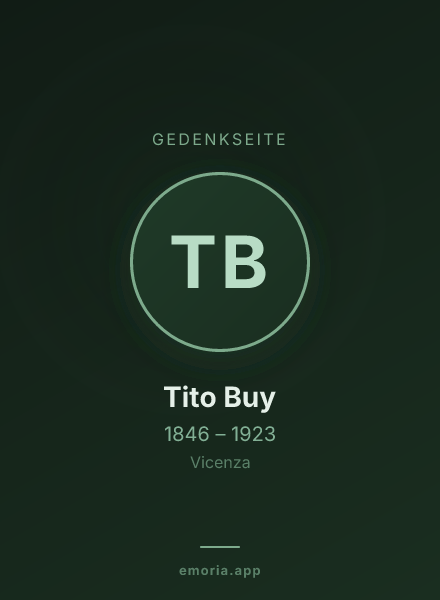 Gedenkportrait von Tito Buy