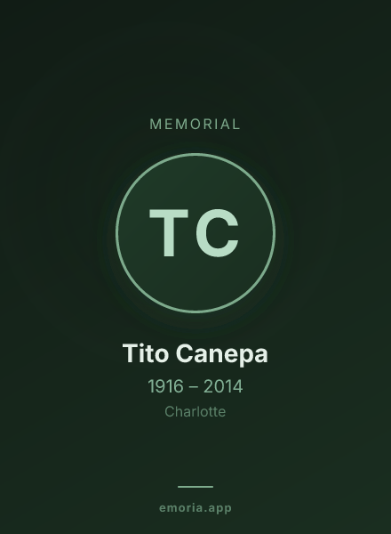 Memorial portrait of Tito Canepa