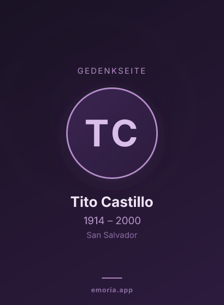 Gedenkportrait von Tito Castillo
