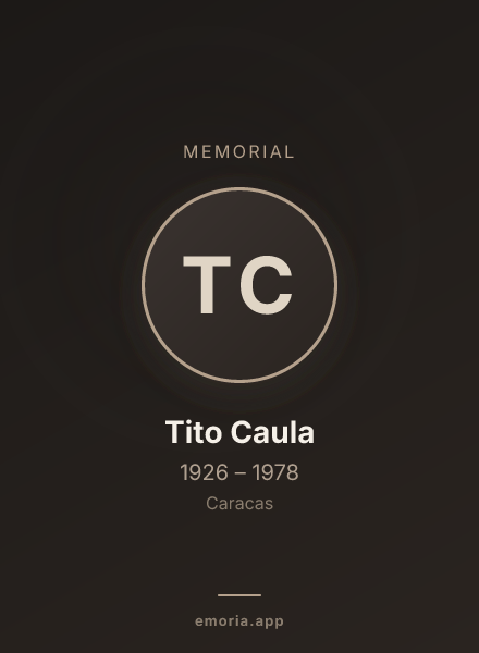 Memorial portrait of Tito Caula