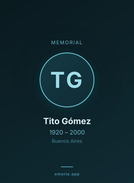 Memorial portrait of Tito Gómez