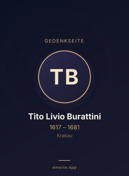 Gedenkportrait von Tito Livio Burattini