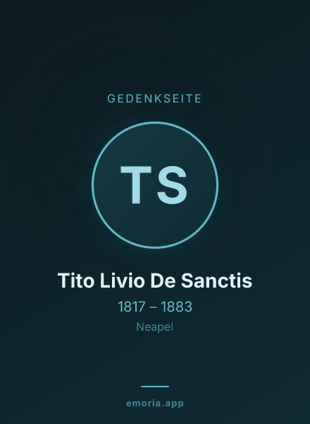 Gedenkportrait von Tito Livio De Sanctis