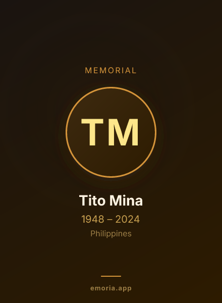 Memorial portrait of Tito Mina