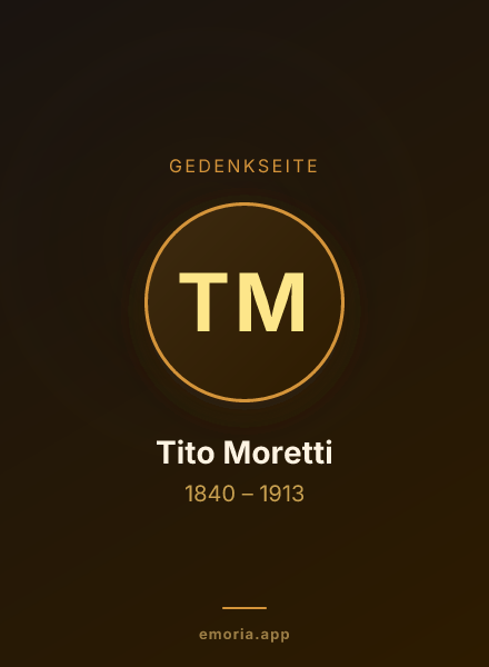 Gedenkportrait von Tito Moretti