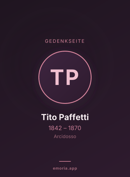 Gedenkportrait von Tito Paffetti