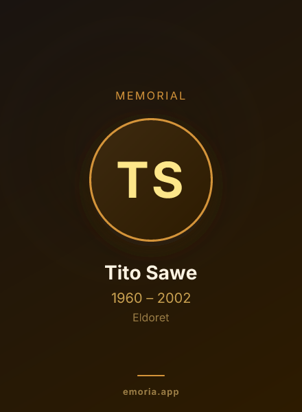 Memorial portrait of Tito Sawe