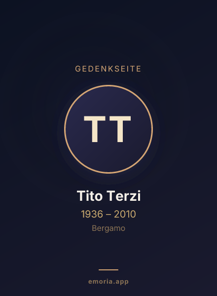Gedenkportrait von Tito Terzi