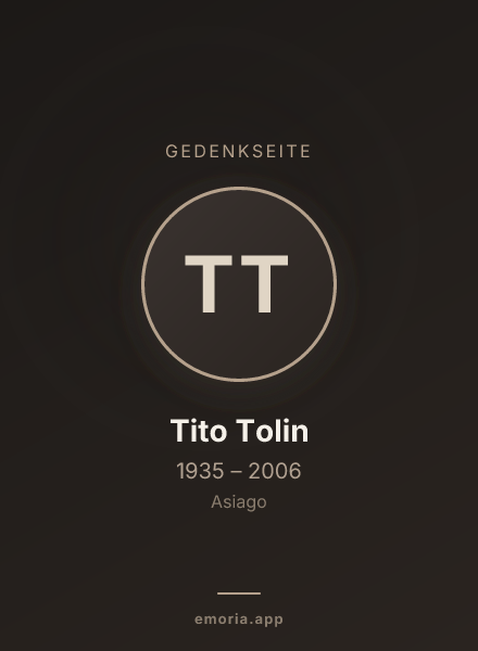 Gedenkportrait von Tito Tolin